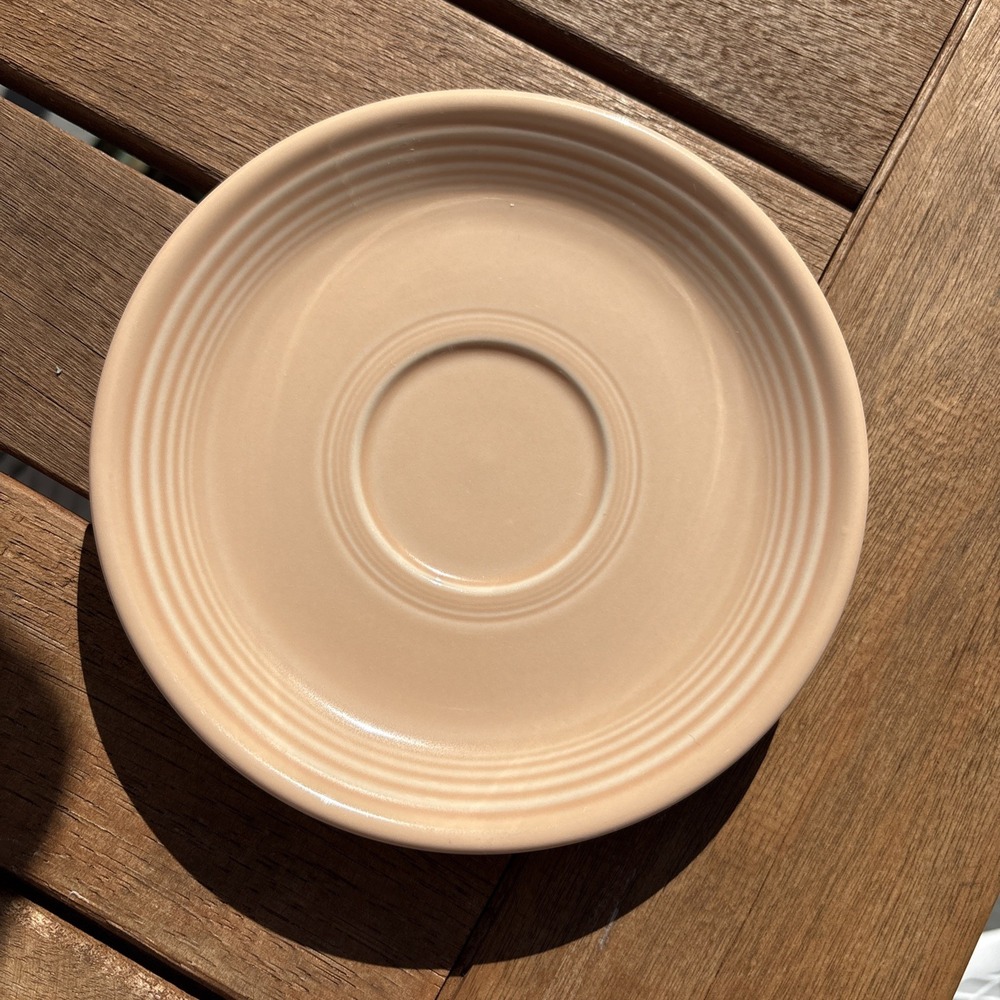 FiestaWare Pastel Saucers Apricot Discontinued‎ Homer Laughlin Coffee Core - 4